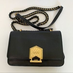 Aimee Kestenberg Black Crossbody Bag with Gold Accents